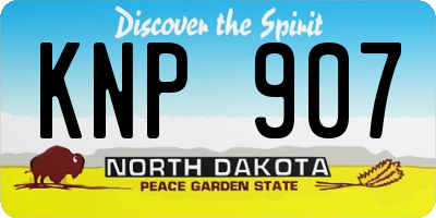 ND license plate KNP907