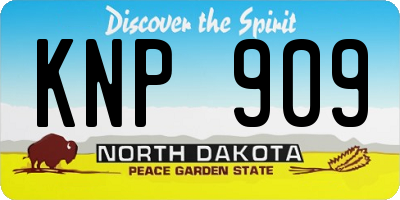 ND license plate KNP909