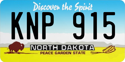 ND license plate KNP915