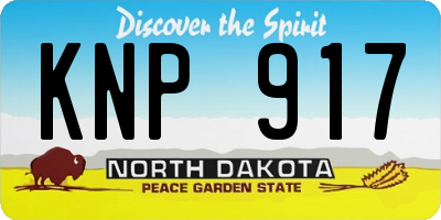 ND license plate KNP917
