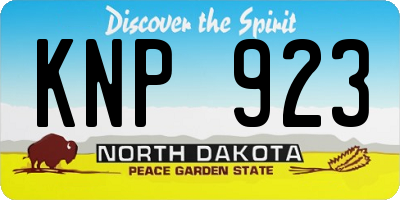 ND license plate KNP923