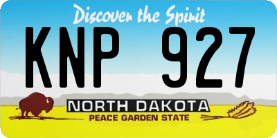 ND license plate KNP927