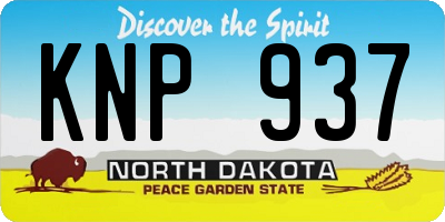 ND license plate KNP937