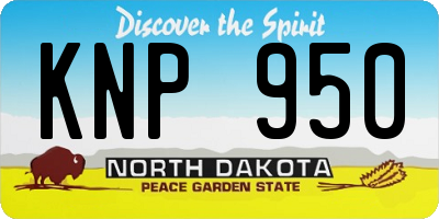 ND license plate KNP950