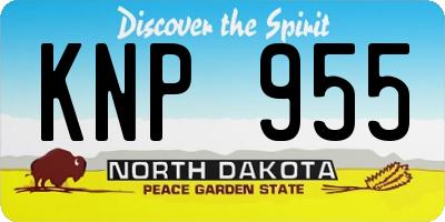 ND license plate KNP955