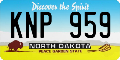 ND license plate KNP959