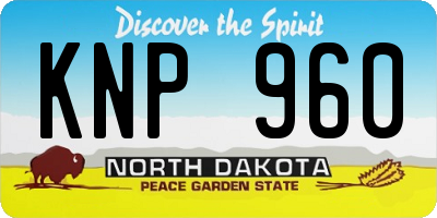 ND license plate KNP960