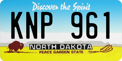ND license plate KNP961