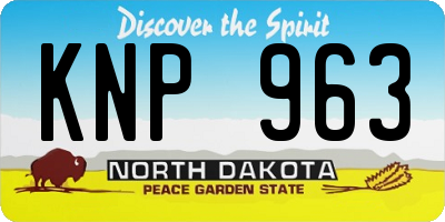 ND license plate KNP963