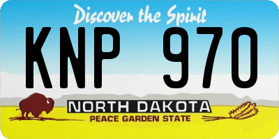 ND license plate KNP970