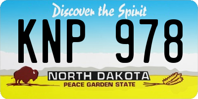 ND license plate KNP978