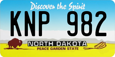 ND license plate KNP982