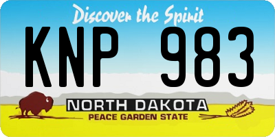 ND license plate KNP983