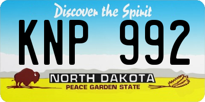 ND license plate KNP992