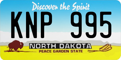ND license plate KNP995