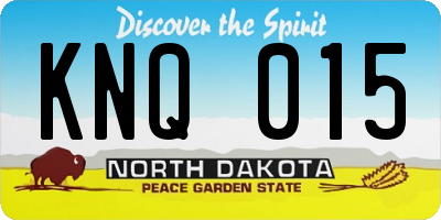 ND license plate KNQ015
