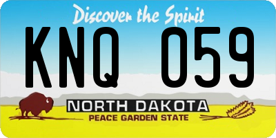 ND license plate KNQ059