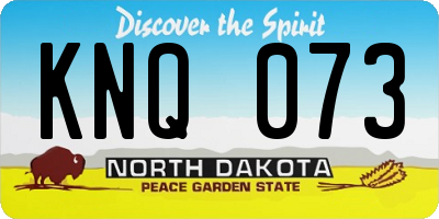 ND license plate KNQ073