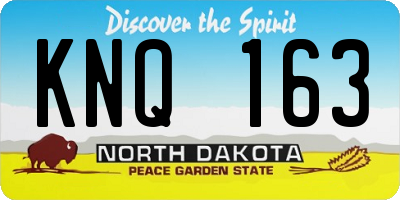 ND license plate KNQ163