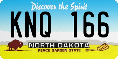 ND license plate KNQ166