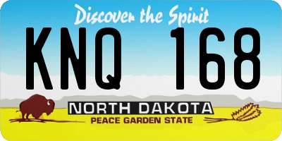 ND license plate KNQ168