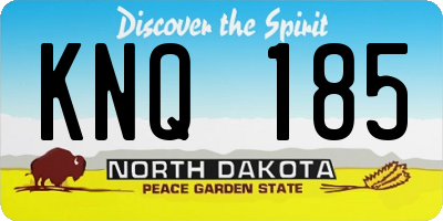 ND license plate KNQ185