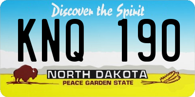 ND license plate KNQ190