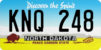 ND license plate KNQ248