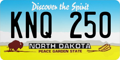 ND license plate KNQ250