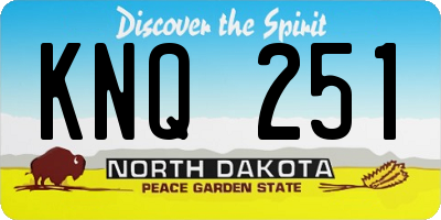 ND license plate KNQ251