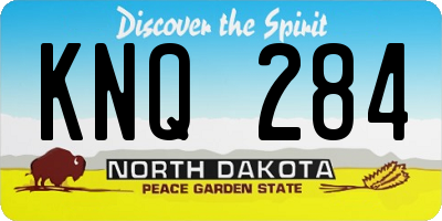 ND license plate KNQ284