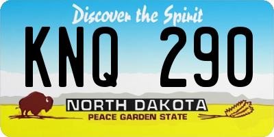 ND license plate KNQ290
