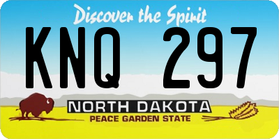 ND license plate KNQ297