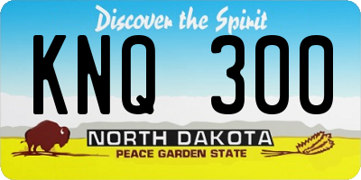 ND license plate KNQ300