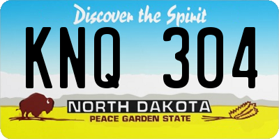 ND license plate KNQ304