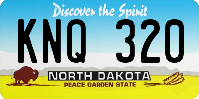ND license plate KNQ320