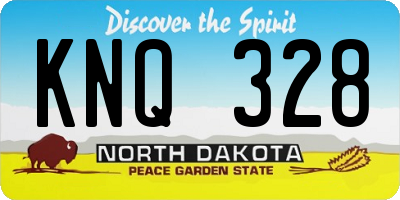 ND license plate KNQ328