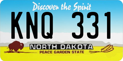 ND license plate KNQ331