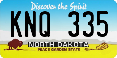 ND license plate KNQ335