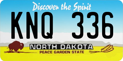 ND license plate KNQ336