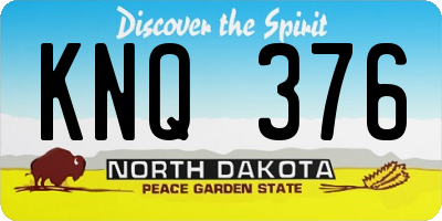 ND license plate KNQ376