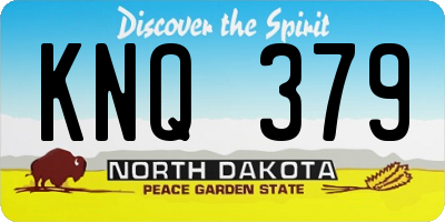ND license plate KNQ379