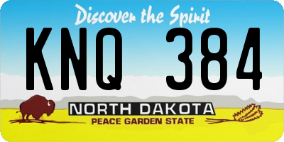 ND license plate KNQ384