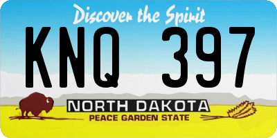 ND license plate KNQ397