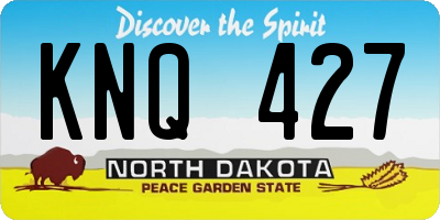 ND license plate KNQ427
