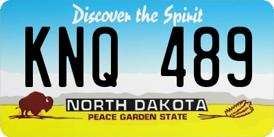 ND license plate KNQ489