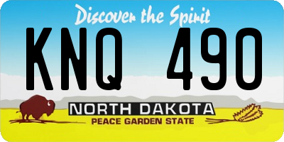ND license plate KNQ490