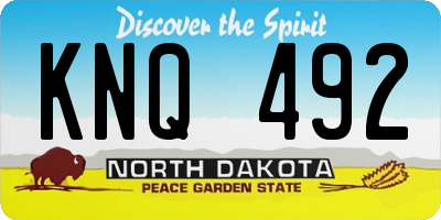 ND license plate KNQ492