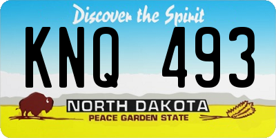 ND license plate KNQ493