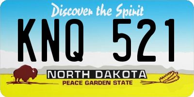 ND license plate KNQ521